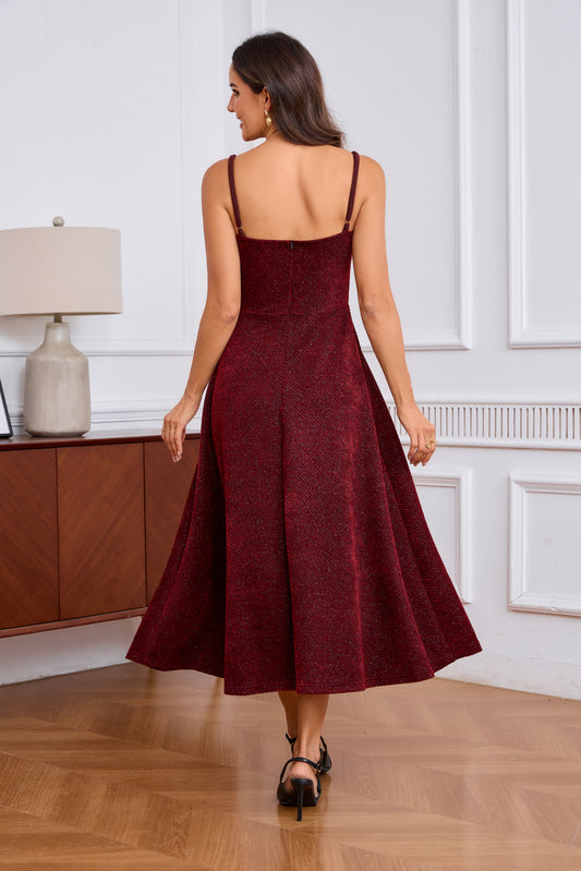 Chanel Style Two Piece Set | 2 Colors | Tweed Jacket + Slip Dress Elegant Suit