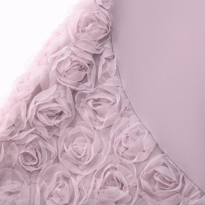 3D Rose Appliqué Lace Bodycon Midi Dress - Wedding Guest Dress - MSHIGHBEAUTY