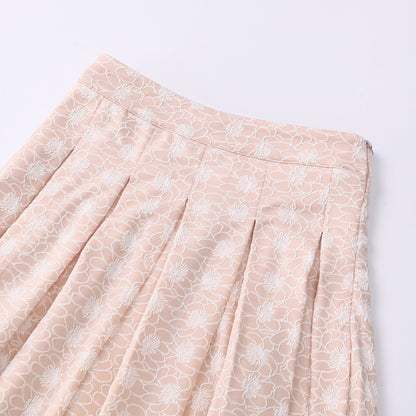 Crop Blazer and Pleated Skirt Two-Piece Set - Elegant Occasion Outfit - MSHIGHBEAUTY