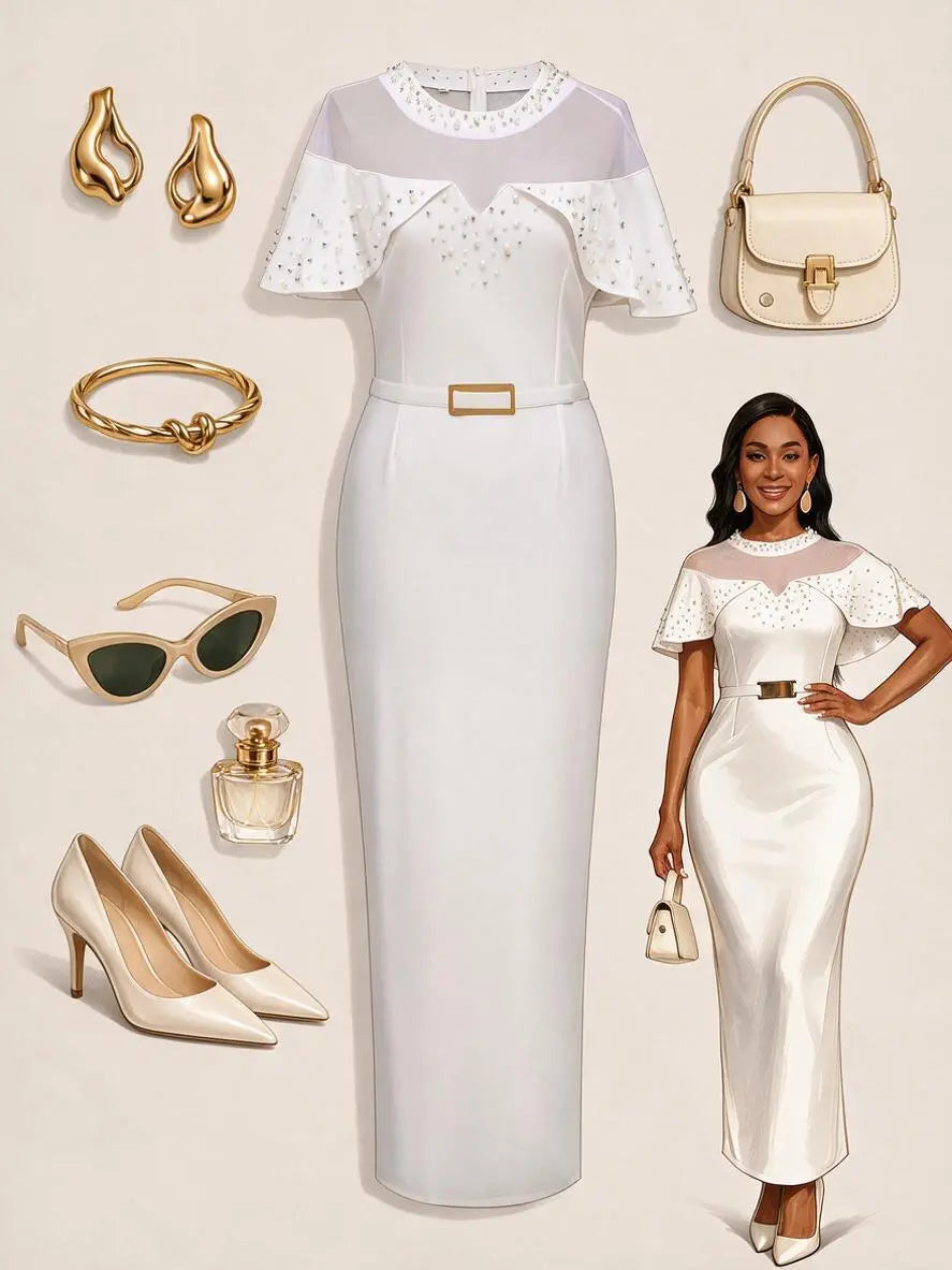 white  Elegant dress