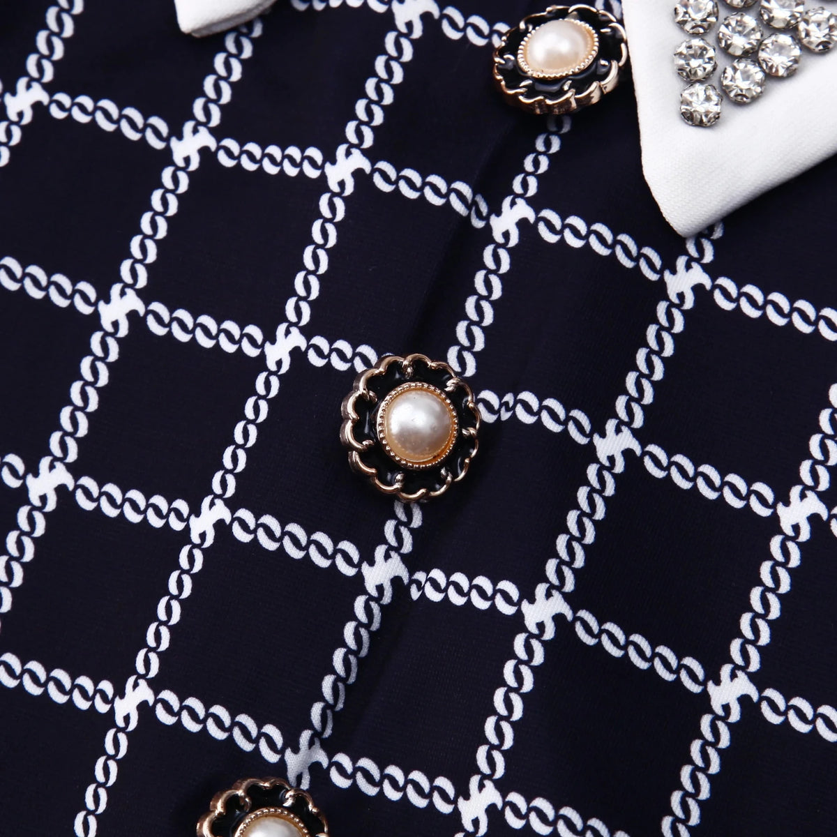Plaid Shirt Dress with Pearl Buttons - Black Checkered Button Down Midi Dress - MSHIGHBEAUTY