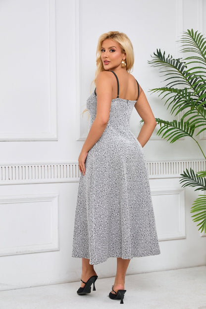 Tweed Jacket and Slip Dress Two-Piece Set - Elegant Occasion Suit - MSHIGHBEAUTY