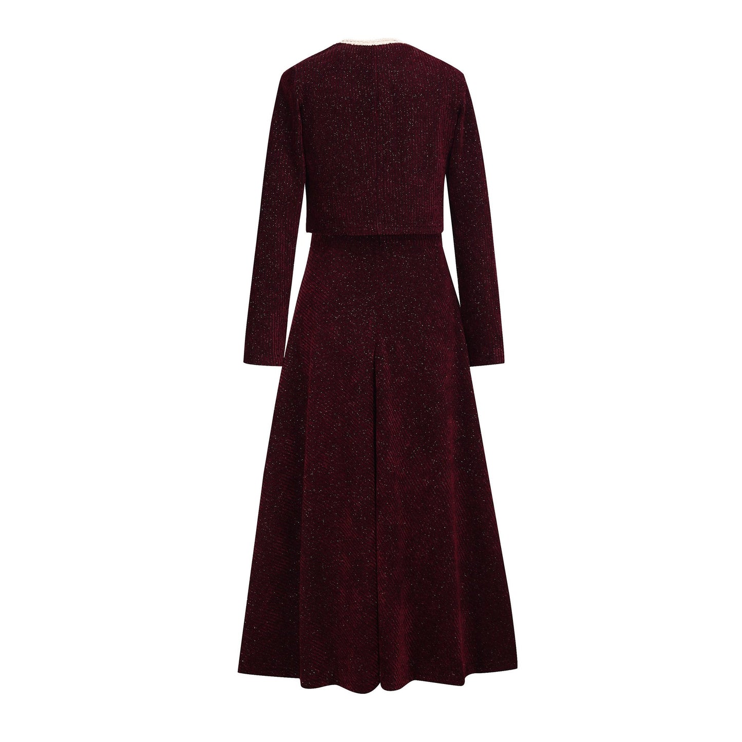 Tweed Jacket and Slip Dress Two-Piece Set - Elegant Occasion Suit - MSHIGHBEAUTY